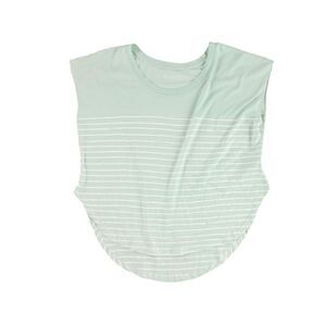 Mouchette Womens Distressed Stripes Graphic T-Shirt, mint, S